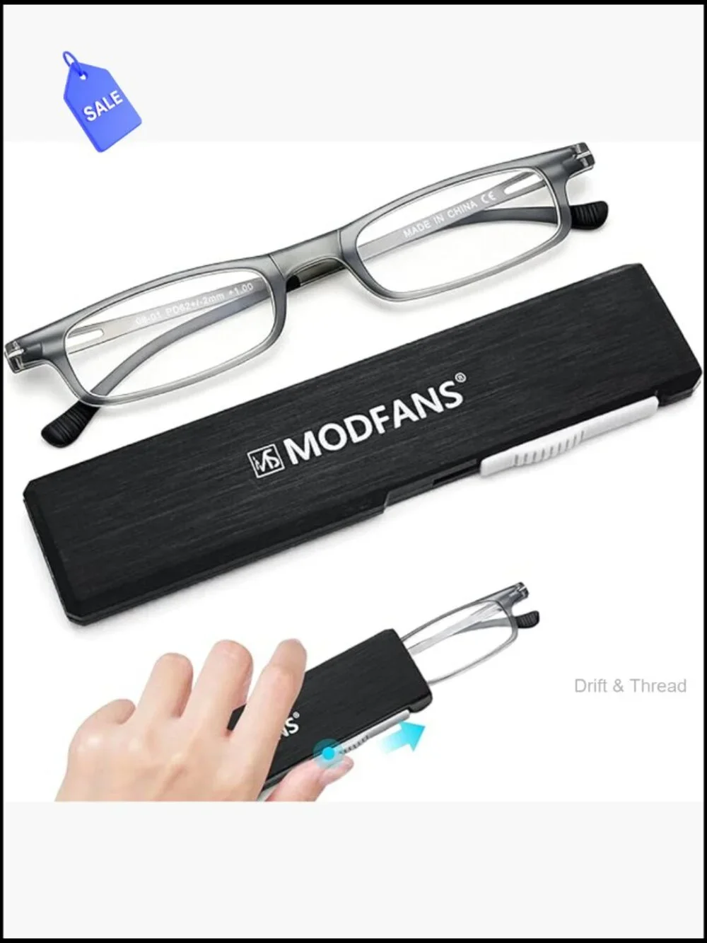 Ultra Thin Folding Reading Glasses Blue Light Blocking TR90 Frame
